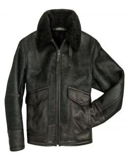 Aviator B3 Black Leather Shearling Collar Jacket