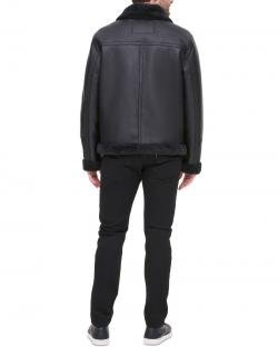 Shop Dashing Black shearling Jacket for men- buy shearling Leather Jacket
