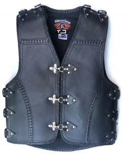  Heavy Duty 3MM Thick A Grade Cowhide Leather Motorcycle Club Vest