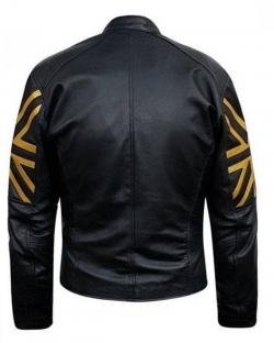 Latest design Men's Biker Black UK Flag Leather Jacket
