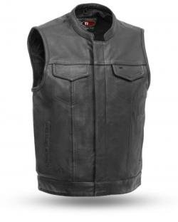 Drum Dye Naked Cowhide Leather Vest