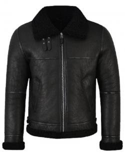 Shearling Leather Jacket for Men