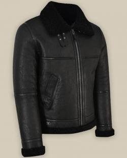Shearling Leather Jacket for Men