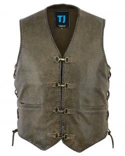 Adjustable Men Leather Vest