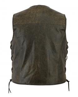Adjustable Men Leather Vest