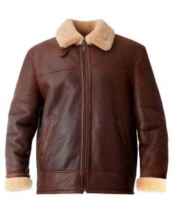 Brown Mens Aviator Jacket