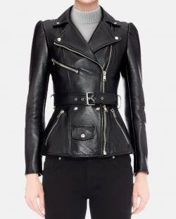 Women Black Biker Jacket