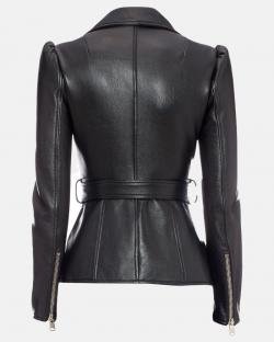 Women Black Biker Jacket