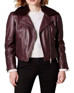  Fur Collar Brown Jacket