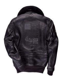 Men Black Top Gun Leather Jacket
