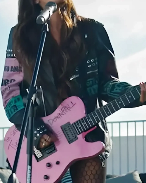 Megan Fox Black Leather Double Rider Jacket