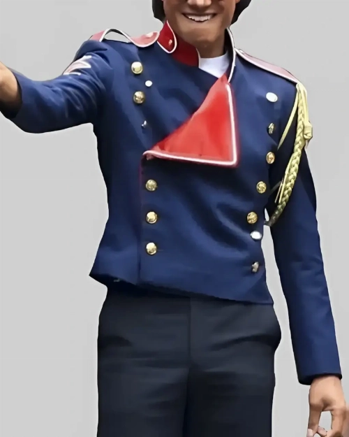 Jaafar Jackson Blue Jacket  Michael Jackson Movie Inspired Leather