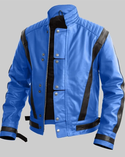 Get Michael Jackson Thriller Leather Jacket in Blue – TJ Inspired