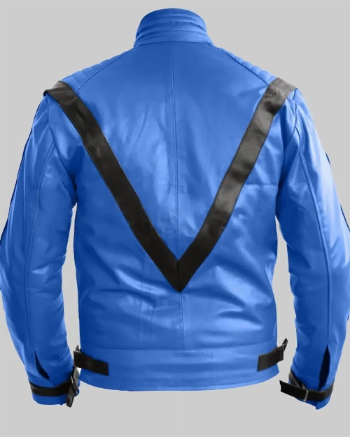 Shop Michael Jackson Thriller Leather Jacket  Stylish Blue Edition