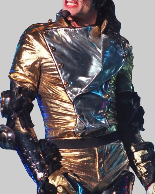 Golden Leather Jacket  Standout Tour-Inspired Design