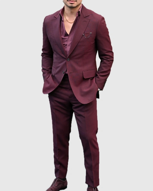The Peoples Choice Awards Simu Liu Maroon Suit