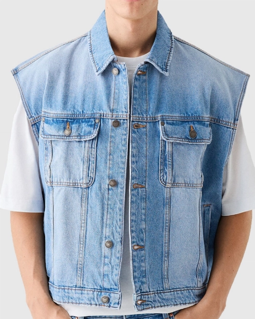 Men’s Denim Vest Worn by Ryan Gosling in Barbie Fashionable & Cool