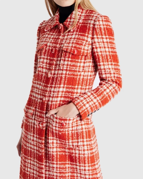 Elegant Women’s Wool Plaid Coat by Doris  Clearance Offer