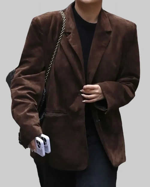 Molly Mae Hague Signature Brown Suede Blazer  Fashion Statement