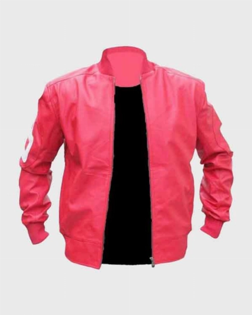 Statement 8 Ball Pink Jacket  Stylish Leather Streetwear