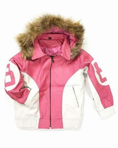 Bold 8 Ball Pink Hooded Jacket  Iconic Streetwear Look