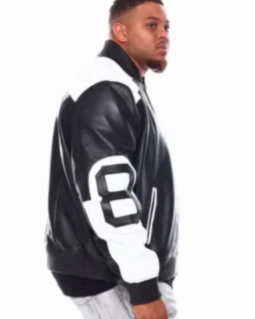 Vintage-Inspired 8 Ball Jacket  Real Leather Street Fashion