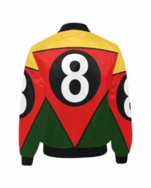 Stylish Multi Color 8 Ball Bomber Jacket  Satin Printed Men’s Jacket