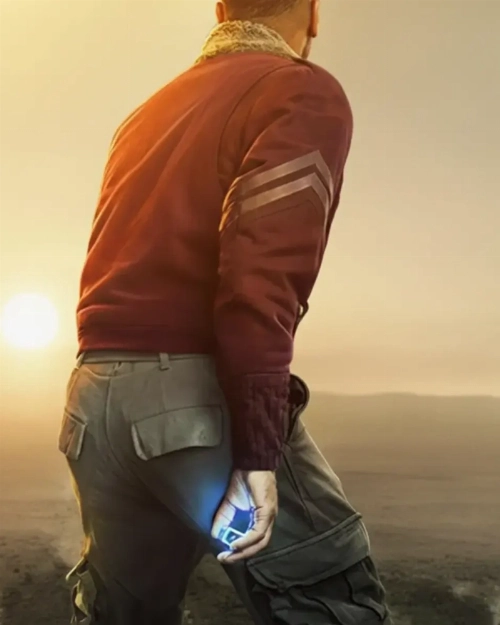 Aaron Moten Maximus Red Suede Jacket  Fallout Inspired Outerwear