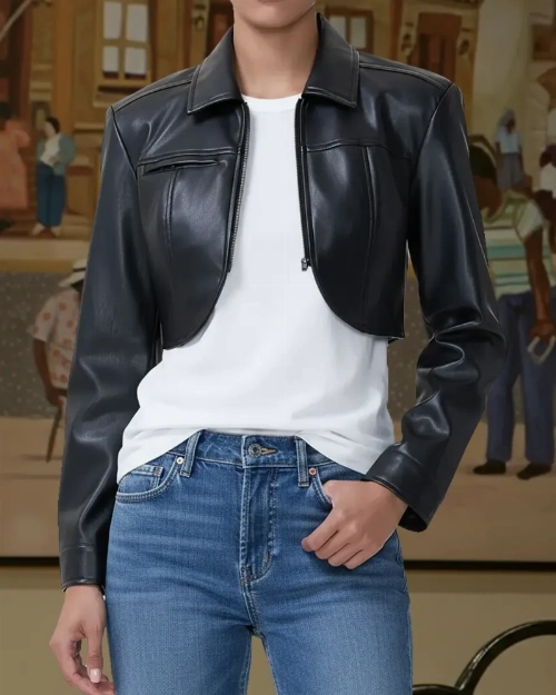 Beyond the Gates Inspired Black Cropped Jacket  Women’s Trendy Jacket