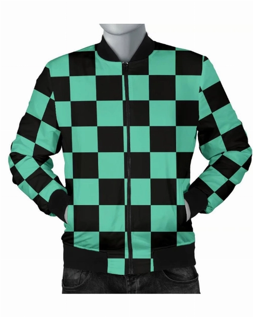 Anime Demon Slayer Tanjiro Kamado Bomber Jacket for Fans