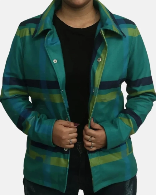 Cozy Beth Green Flannel Jacket  Women’s Fashion Outerwear
