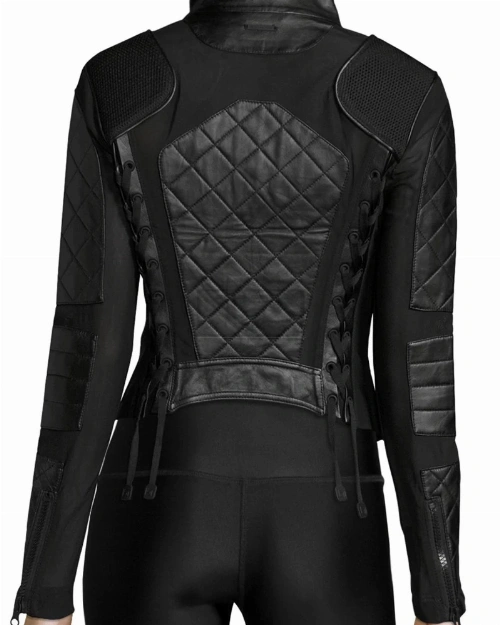 Women Stylish PU Bomber Jacket - image 3