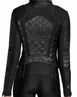 Women Stylish PU Bomber Jacket - image 3