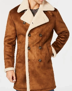 Men's Faux Shearling Overcoat - image 1