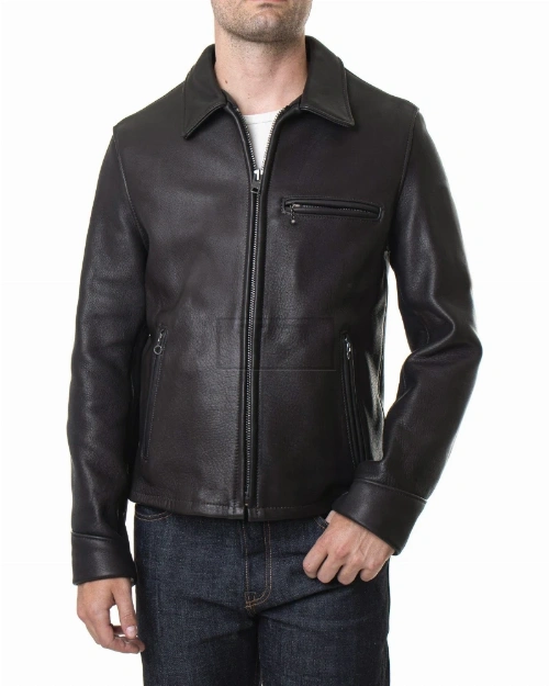 Men's Black Real Leather Rider Jacket - image 1