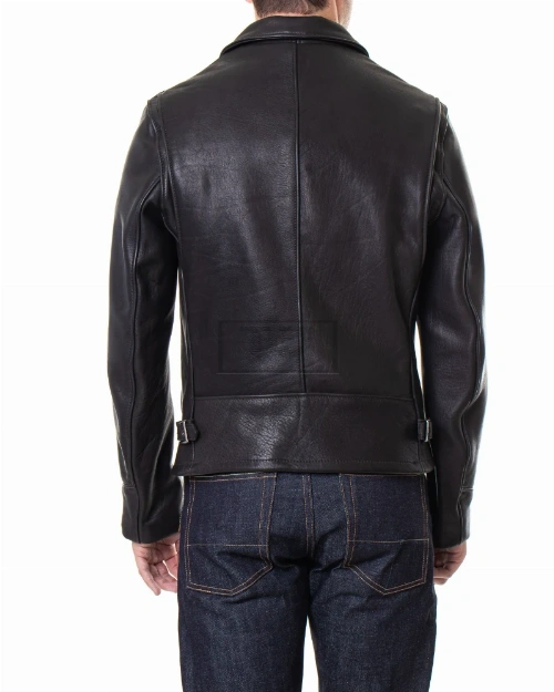 Men's Black Real Leather Rider Jacket - image 4