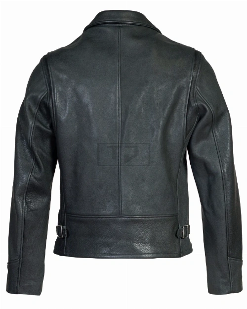 Men's Black Real Leather Rider Jacket - image 6