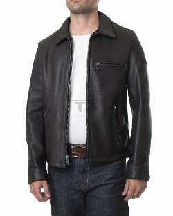 Men's Black Real Leather Rider Jacket - image 2
