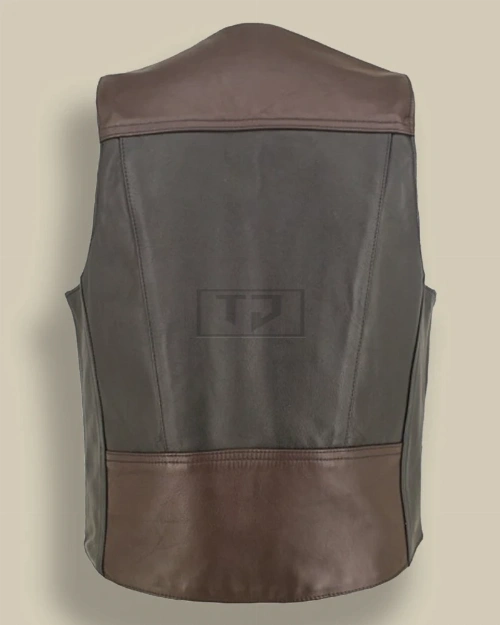 Men Vintage Leather Vest - image 2