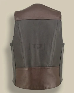 Men Vintage Leather Vest - image 2