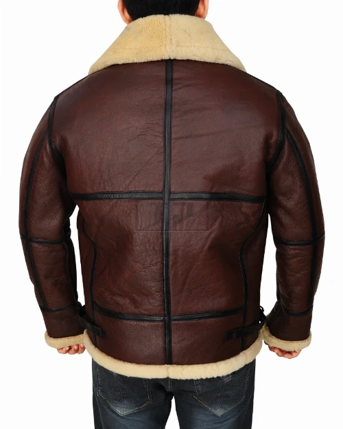 Men Shearling B3 Bomber Jacket - image 3