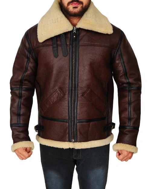 Men Shearling B3 Bomber Jacket - image 6