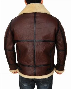 Men Shearling B3 Bomber Jacket - image 3