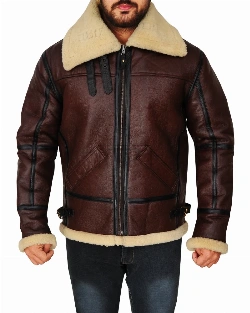 Men Shearling B3 Bomber Jacket - image 6