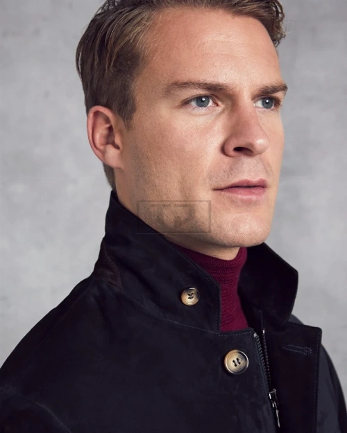 Men Black Suede Leather Jacket - image 3