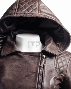 Dark Brown Biker Jacket - image 4