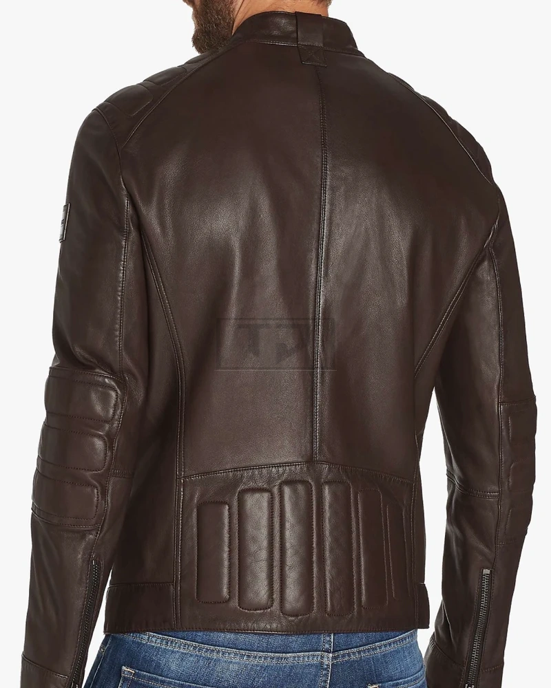 Brown Colour Biker Jacket for Men - image 2