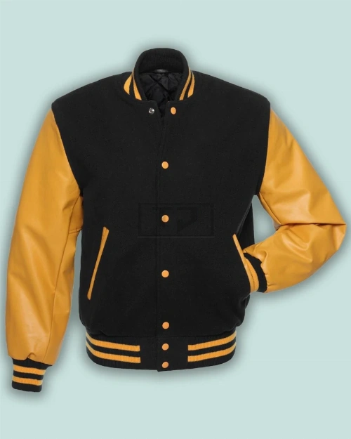 Black & Gold Varsity Jacket - image 1
