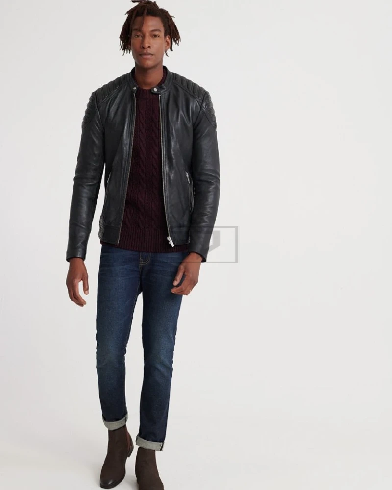 City Racer Leather Jacket For Men - image 3