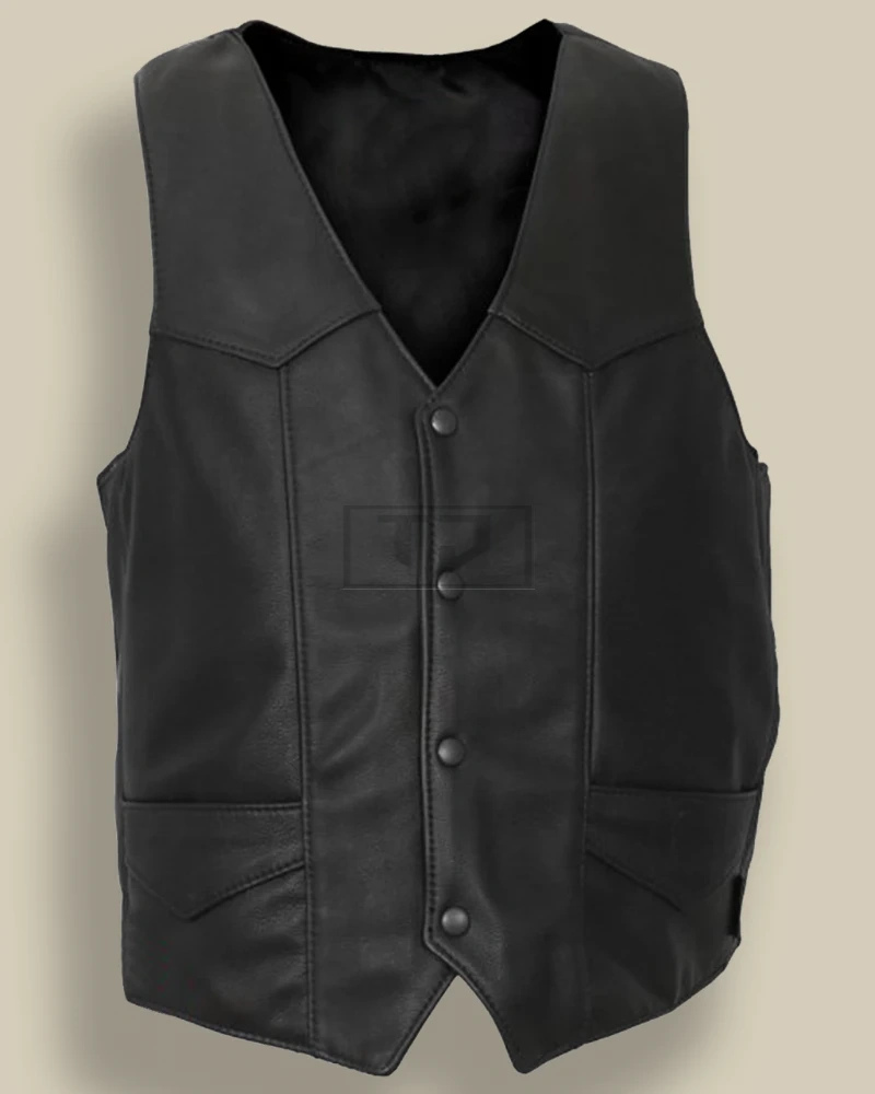 Men Premium Leather Vest - image 1